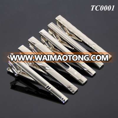 Wholesale Multi Hundred Styles Gentleman Silver Simple Necktie Tie Clip Bar Pin Practical Men Style Metal Blank Tie Clips